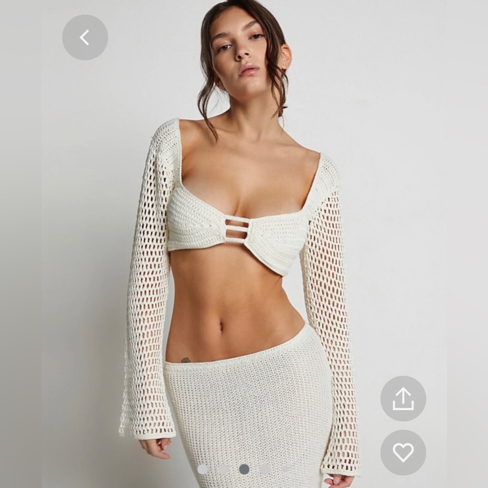 Tiger Mist Macaulay Top - Cream Crochet